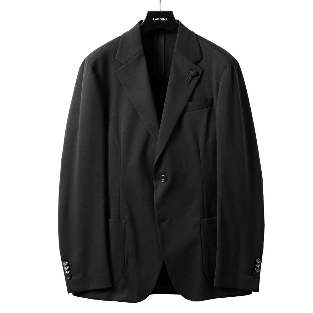 【返品不可】ラルディーニ LARDINI スーツ EQ148E-EQEL62704 ジャケット 1プリーツパンツ EASY WEAR 高機能 ウールトロピカル ストレッチウール ブラック ネイビー グレー オールシーズン メンズ セット セットアップ ブランド フォーマル 開き見せ  サイドベンツ イタリア