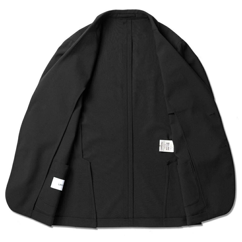 【返品不可】ラルディーニ LARDINI スーツ EQ148E-EQEL62704 ジャケット 1プリーツパンツ EASY WEAR 高機能 ウールトロピカル ストレッチウール ブラック ネイビー グレー オールシーズン メンズ セット セットアップ ブランド フォーマル 開き見せ  サイドベンツ イタリア