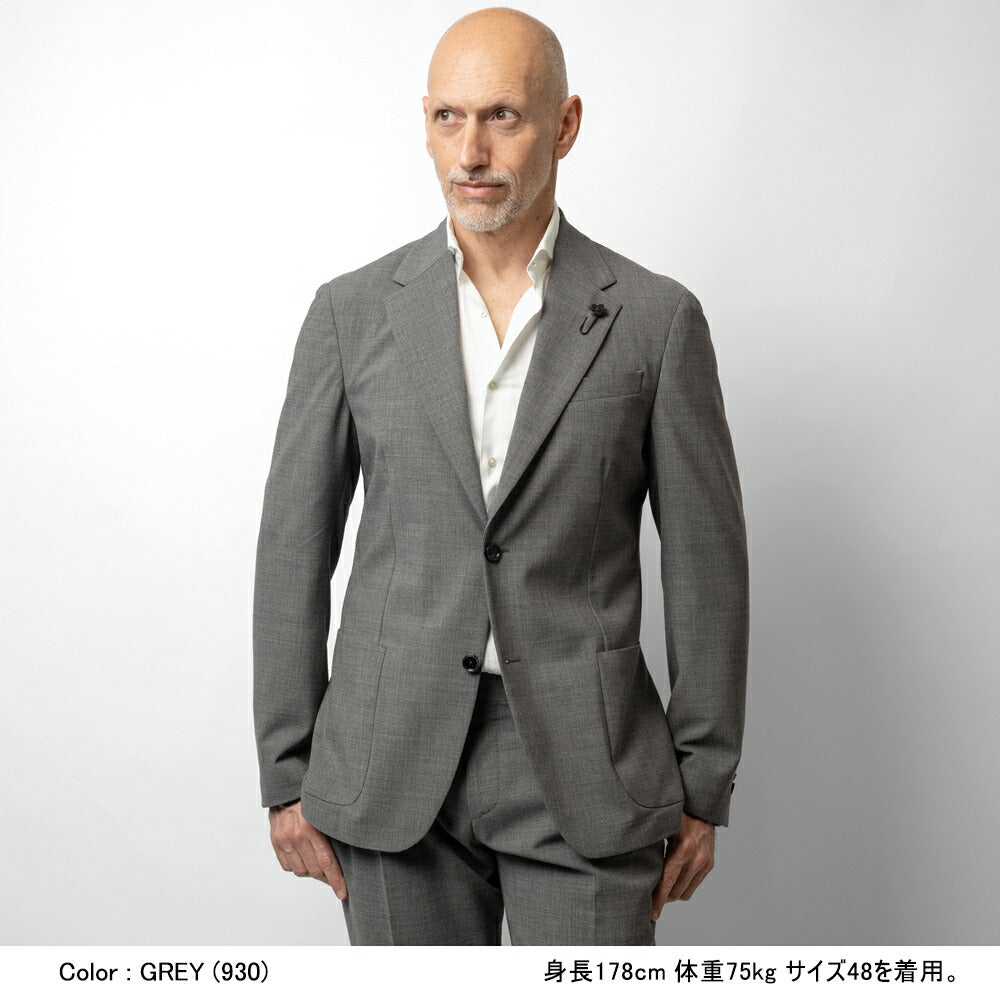 【返品不可】ラルディーニ LARDINI スーツ EQ148E-EQEL62704 ジャケット 1プリーツパンツ EASY WEAR 高機能 ウールトロピカル ストレッチウール ブラック ネイビー グレー オールシーズン メンズ セット セットアップ ブランド フォーマル 開き見せ  サイドベンツ イタリア