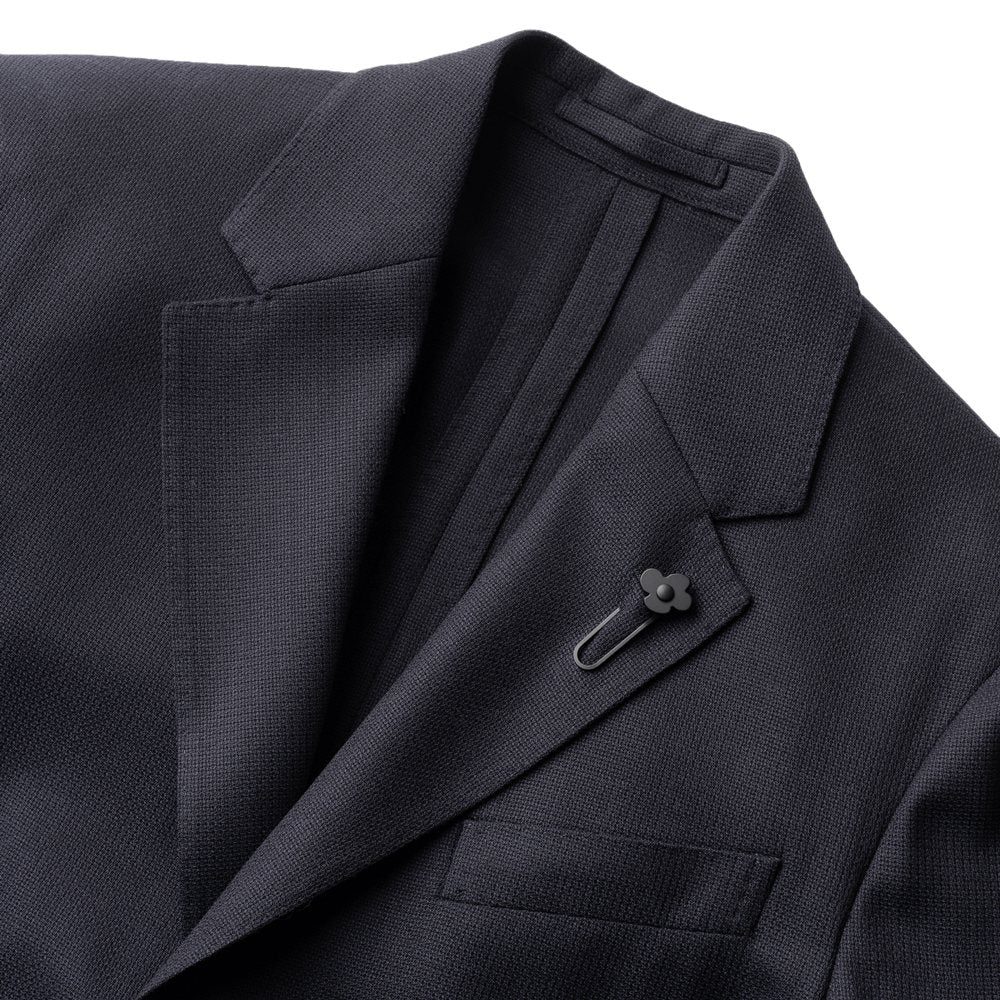 【返品不可】ラルディーニ LARDINI ジャケット  ネイビー EQ949E-EQEL62710 シングル テーラードジャケット ホップサック ストレッチ EASY WEAR 24春夏 メンズ ビジネス ブランド開き見せ  サイドベンツ 高級 クラシコ イタリア