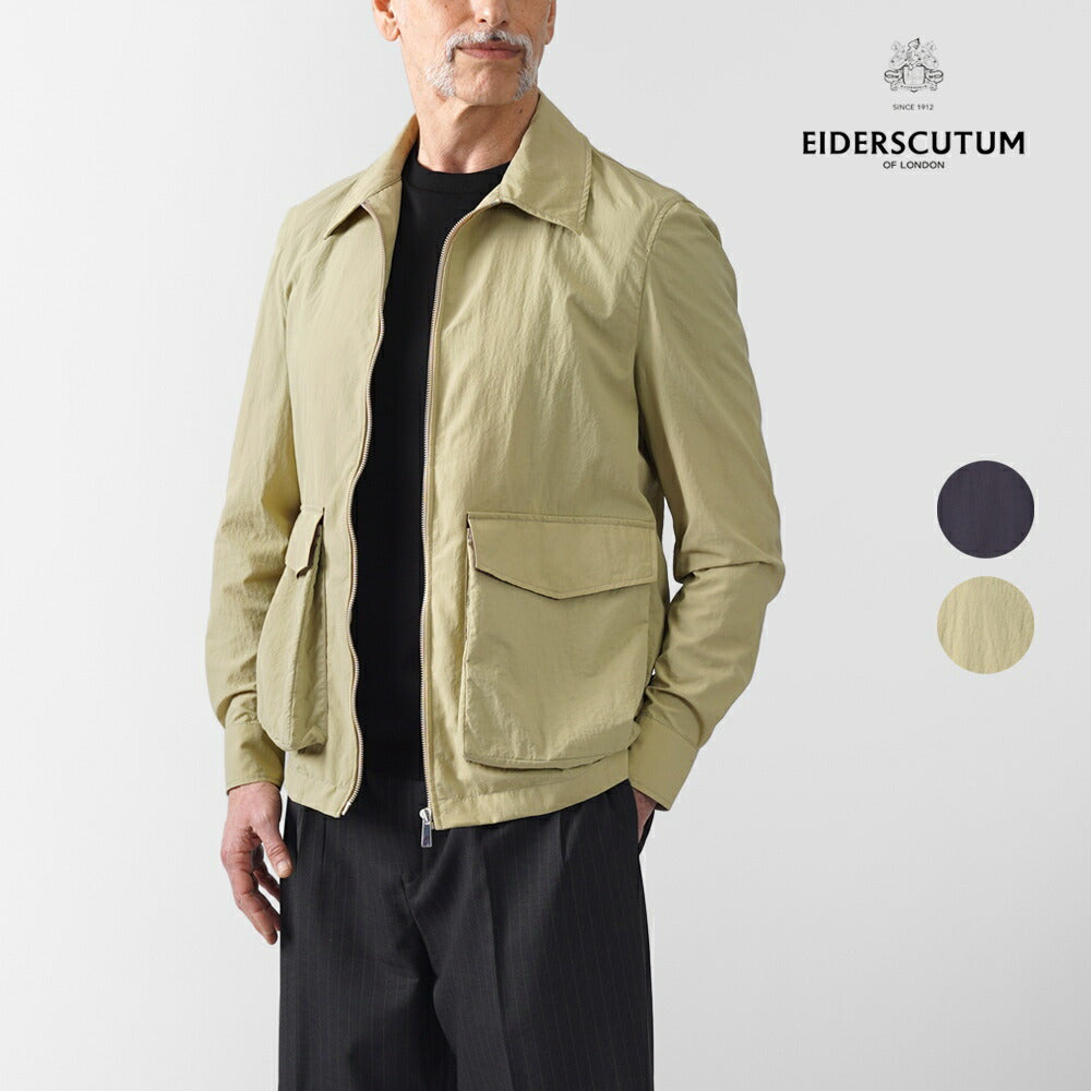 エイダースキュータム EIDERSCUTUM ハリントンジャケット ナイロンブルゾン LEEDS GE10S P105 ショート丈 ブルゾン パッカブル 25SS 春夏 アクアスキュータム メンズ ライトアウター 軽量 イタリア 英国 イギリス ジャケット  アウター インポート ロイヤルロウ ROYAL ROW