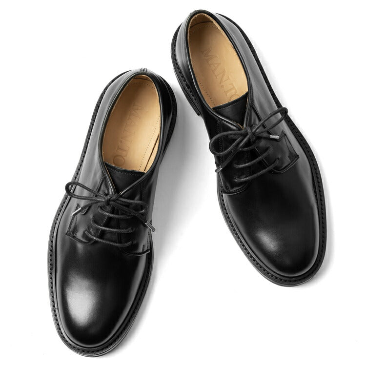 マント MAN.TO プレーントゥ 外羽根 レザー ブラック ELLAND 革靴 本革 ドレスシューズ ダイナイト メンズ カジュアル イタリア メンズ靴 歩きやすい シンプル 【送料無料】