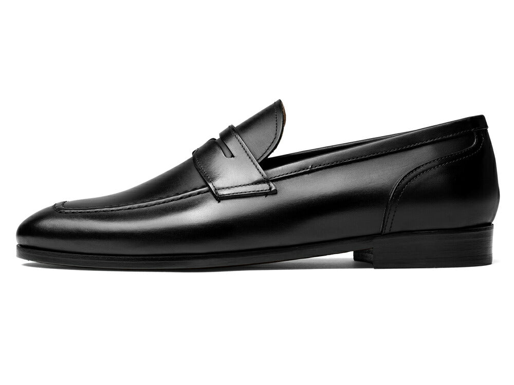 マント MAN.TO コインローファー レザー ブラック ALBERTO 革靴 本革 ローファー ドレスシューズ レザーソール メンズ ビジネス カジュアル イタリア メンズ靴 歩きやすい シンプル 【送料無料】