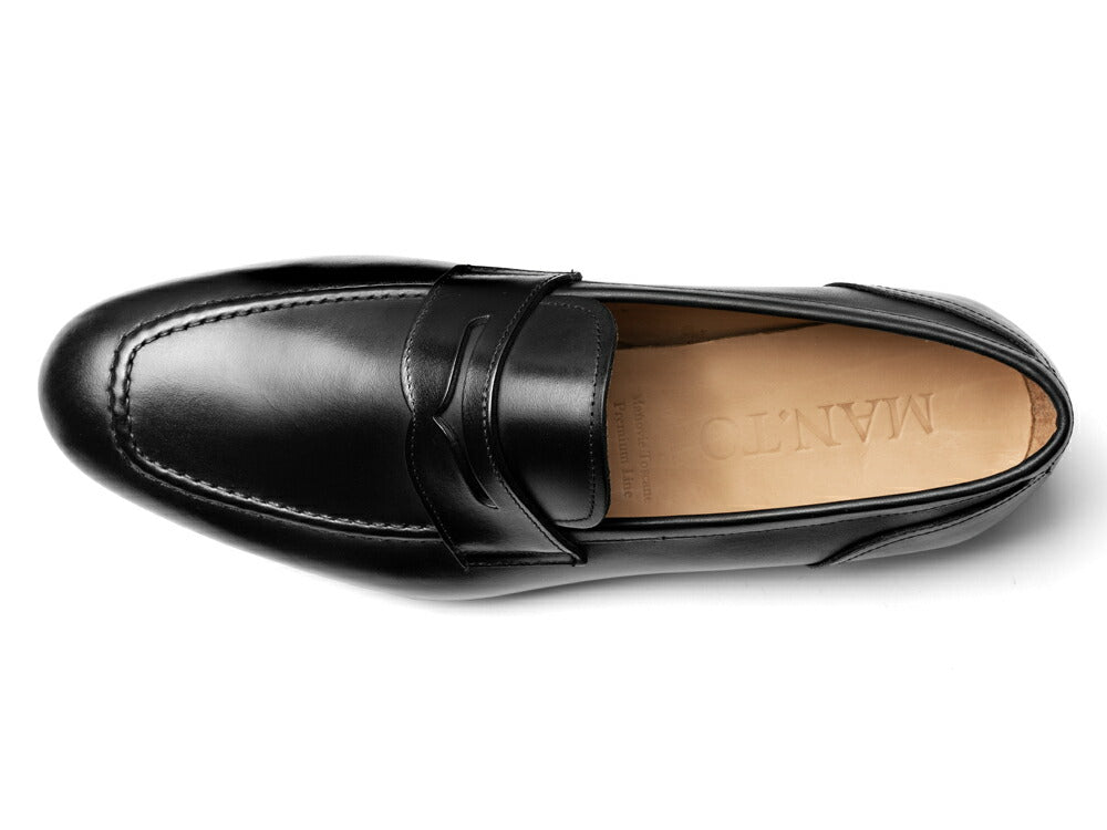 マント MAN.TO コインローファー レザー ブラック ALBERTO 革靴 本革 ローファー ドレスシューズ レザーソール メンズ ビジネス カジュアル イタリア メンズ靴 歩きやすい シンプル 【送料無料】