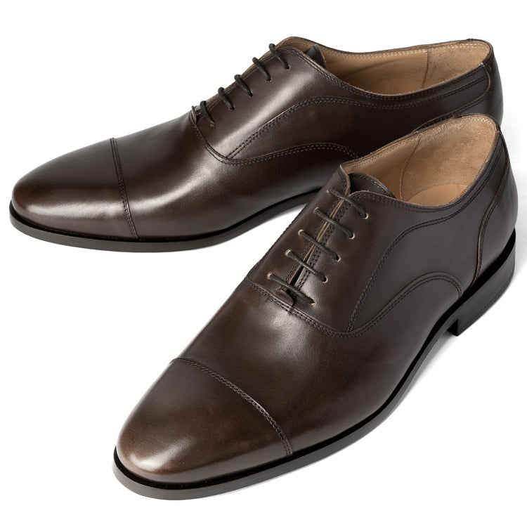 マント MAN.TO ストレートチップ レザー ダークブラウン OXFORD 革靴 本革 ドレスシューズ ビジネスシューズ レザーソール メンズ ビジネス カジュアル イタリア メンズ靴 歩きやすい シンプル 【送料無料】