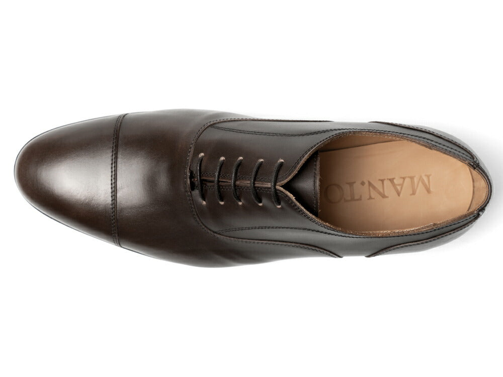 マント MAN.TO ストレートチップ レザー ダークブラウン OXFORD 革靴 本革 ドレスシューズ ビジネスシューズ レザーソール メンズ ビジネス カジュアル イタリア メンズ靴 歩きやすい シンプル 【送料無料】