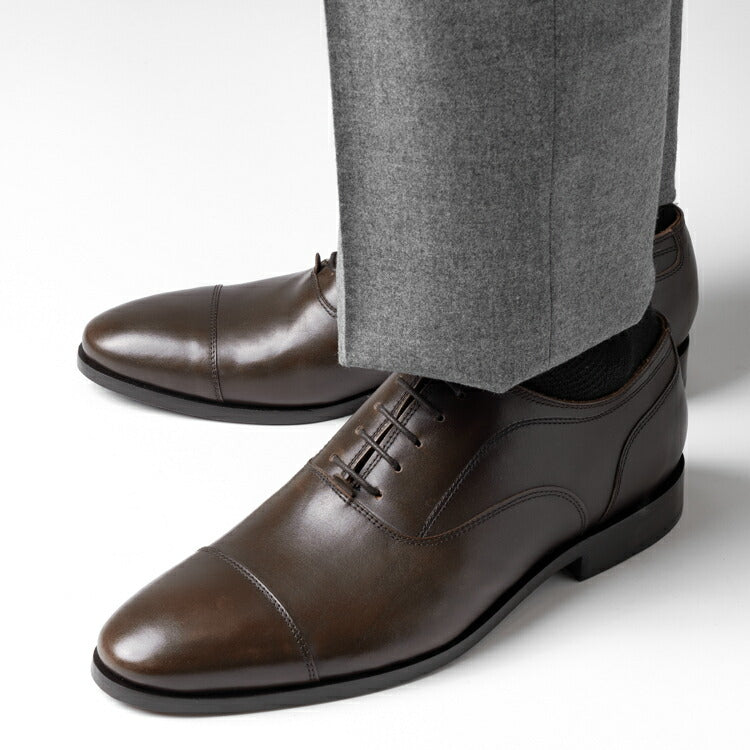 マント MAN.TO ストレートチップ レザー ダークブラウン OXFORD 革靴 本革 ドレスシューズ ビジネスシューズ レザーソール メンズ ビジネス カジュアル イタリア メンズ靴 歩きやすい シンプル 【送料無料】