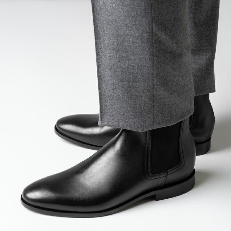 マント MAN.TO サイドゴアブーツ レザー ブラック KENDAL 革靴 本革 ブーツ サイドゴア ドレスシューズ レザーソール メンズ カジュアル イタリア メンズ靴 歩きやすい シンプル 【送料無料】