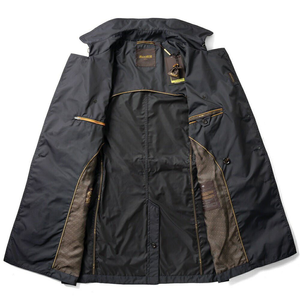 【返品不可】ムーレー moorer トレンチコート ナイロン melfi-wk / blu ネイビー / avorio アイボリー ライトコート スプリングコート