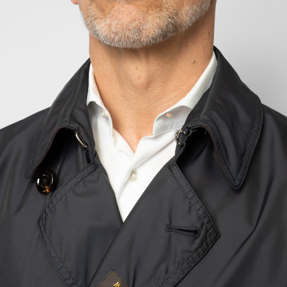 【返品不可】ムーレー moorer トレンチコート ナイロン melfi-wk / blu ネイビー / avorio アイボリー ライトコート スプリングコート