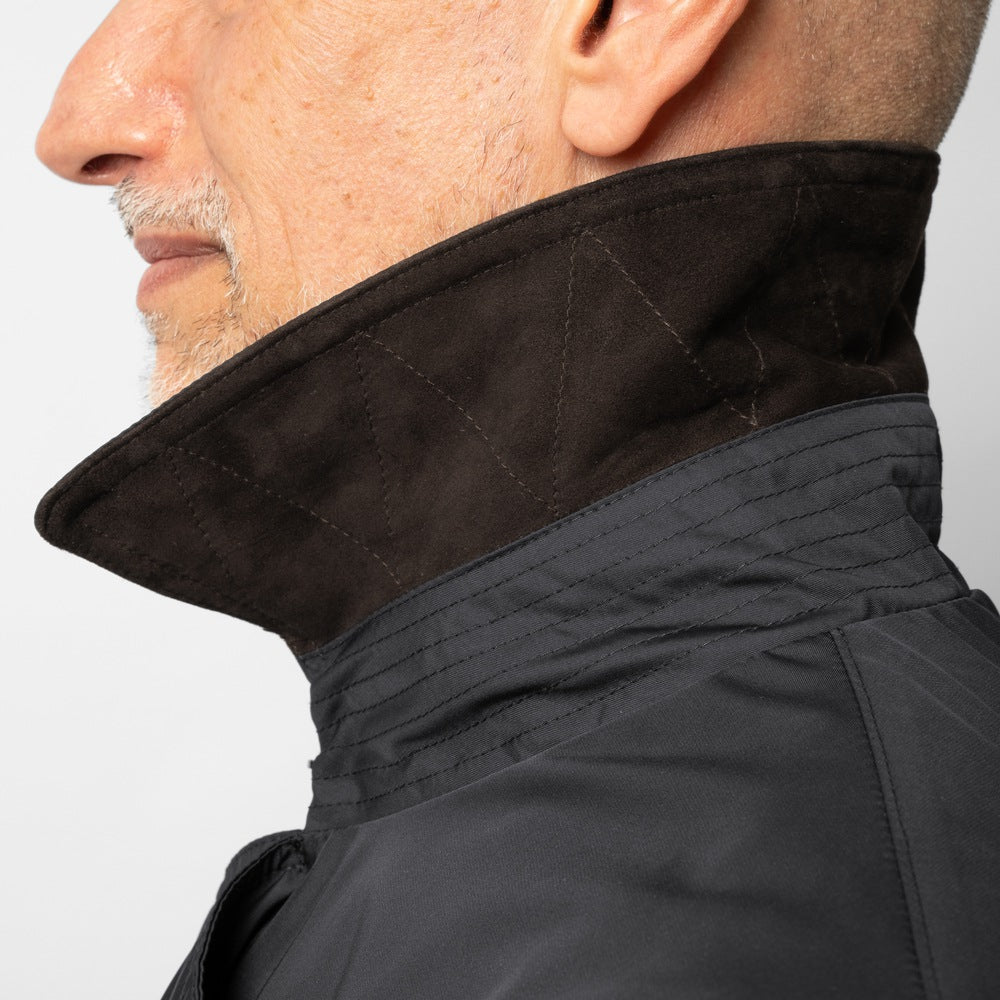 【返品不可】ムーレー moorer トレンチコート ナイロン melfi-wk / blu ネイビー / avorio アイボリー ライトコート スプリングコート