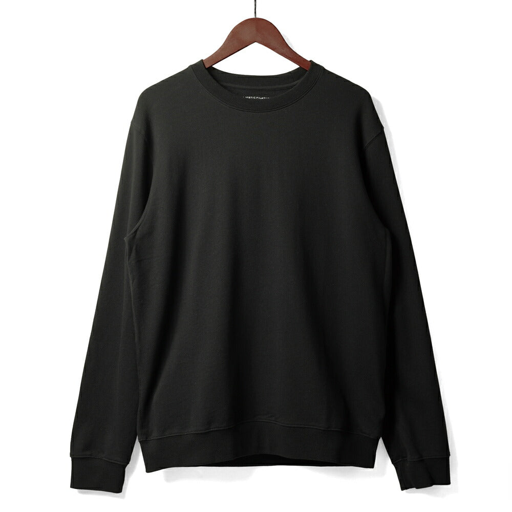 マジェスティック フィラチュール MAJESTIC FILATURES スウェット M410-HSW075 コットンオーガニック コットン 綿 コットン ブラック メンズ 長袖 リラックス オーバーサイズ オールシーズン 無地 黒 インポート