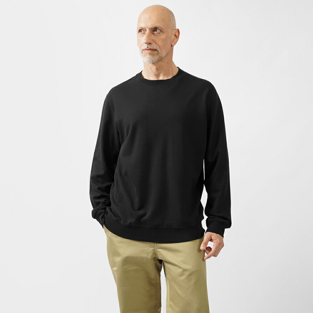 マジェスティック フィラチュール MAJESTIC FILATURES スウェット M410-HSW075 コットンオーガニック コットン 綿 コットン ブラック メンズ 長袖 リラックス オーバーサイズ オールシーズン 無地 黒 インポート