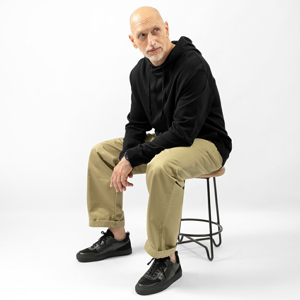 マジェスティック フィラチュール MAJESTIC FILATURES スウェットフーディー ブラック M410-HSW076 スウェット フーディ コットンオーガニック コットン 綿 メンズ 長袖 リラックス オーバーサイズ オールシーズン 無地 パーカー 黒 フランス インポート