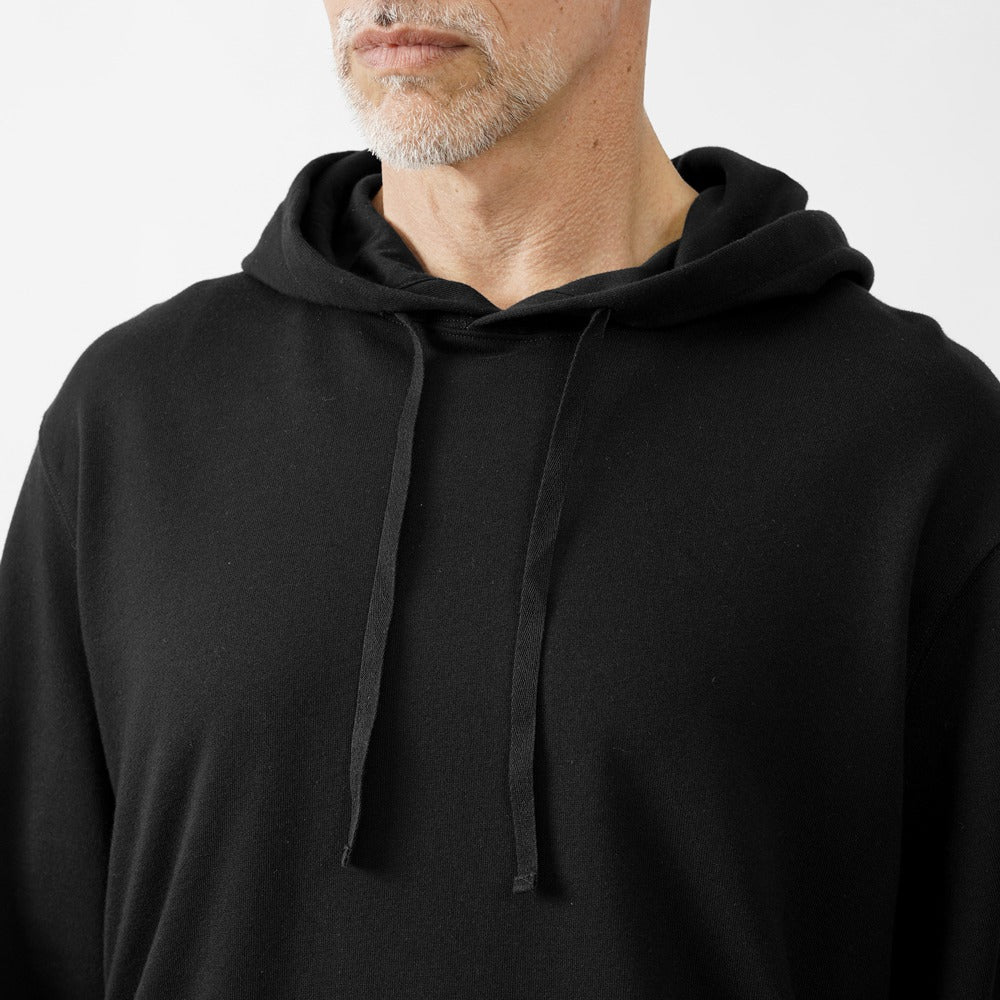 マジェスティック フィラチュール MAJESTIC FILATURES スウェットフーディー ブラック M410-HSW076 スウェット フーディ コットンオーガニック コットン 綿 メンズ 長袖 リラックス オーバーサイズ オールシーズン 無地 パーカー 黒 フランス インポート