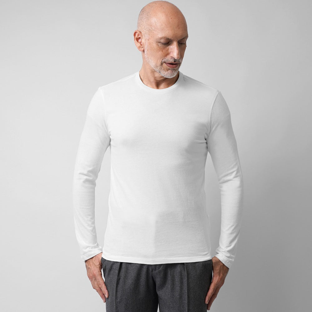 マジェスティック フィラチュール MAJESTIC FILATURES 長袖Tシャツ クルーネック HTS023 ブラック ネイビー ホワイト メンズ 長袖 無地 ストレッチ 黒 紺 白【ゆうパケット対応】