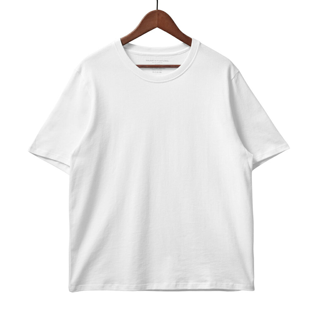 マジェスティック フィラチュール MAJESTIC FILATURES ヘビーウェイト クルーネック Tシャツ HTS210 コットン コットン 綿 オーガニック　コットン ホワイト ブラック ネイビー メンズ 半袖 夏 無地 白 黒 インポート
