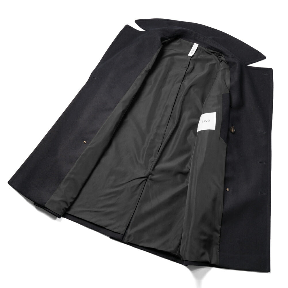 イーヴォ HEVO ライトメルトン ロングピーコート オーバーサイズ MONTEMESOLA