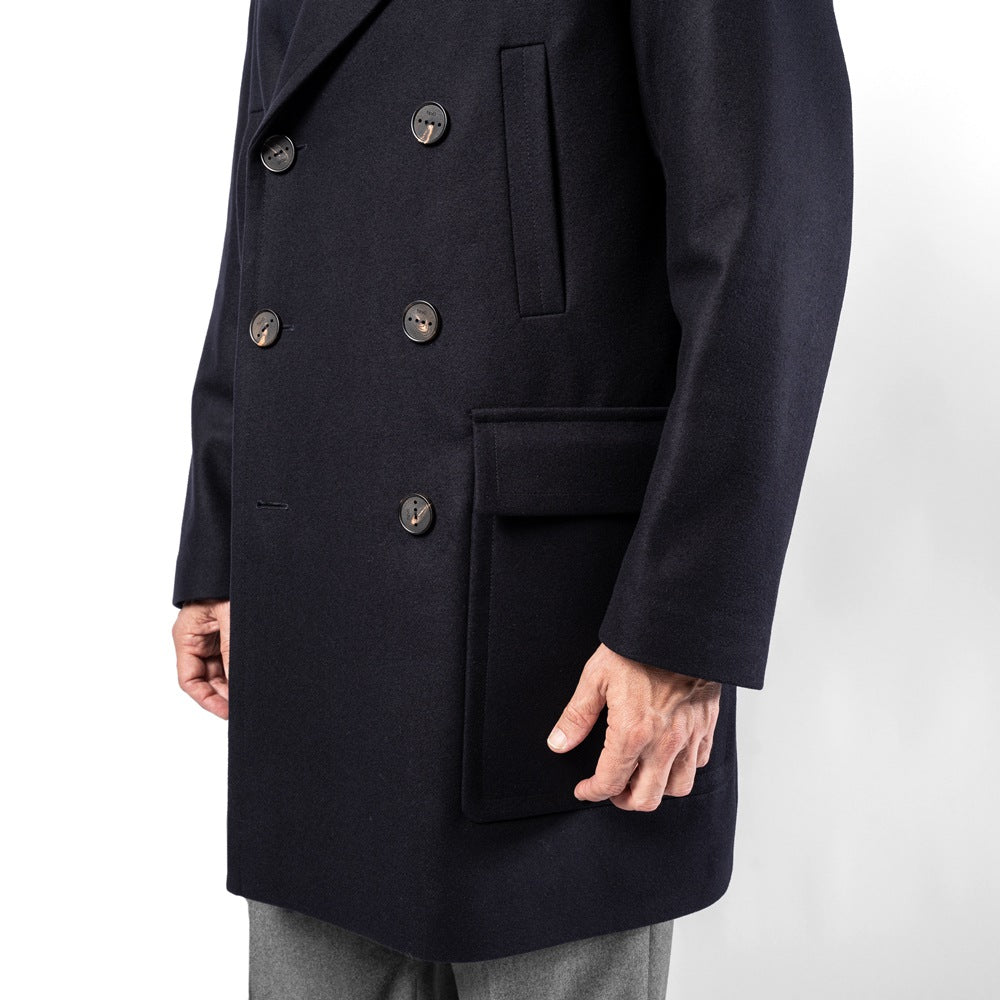 イーヴォ HEVO ライトメルトン ロングピーコート オーバーサイズ MONTEMESOLA