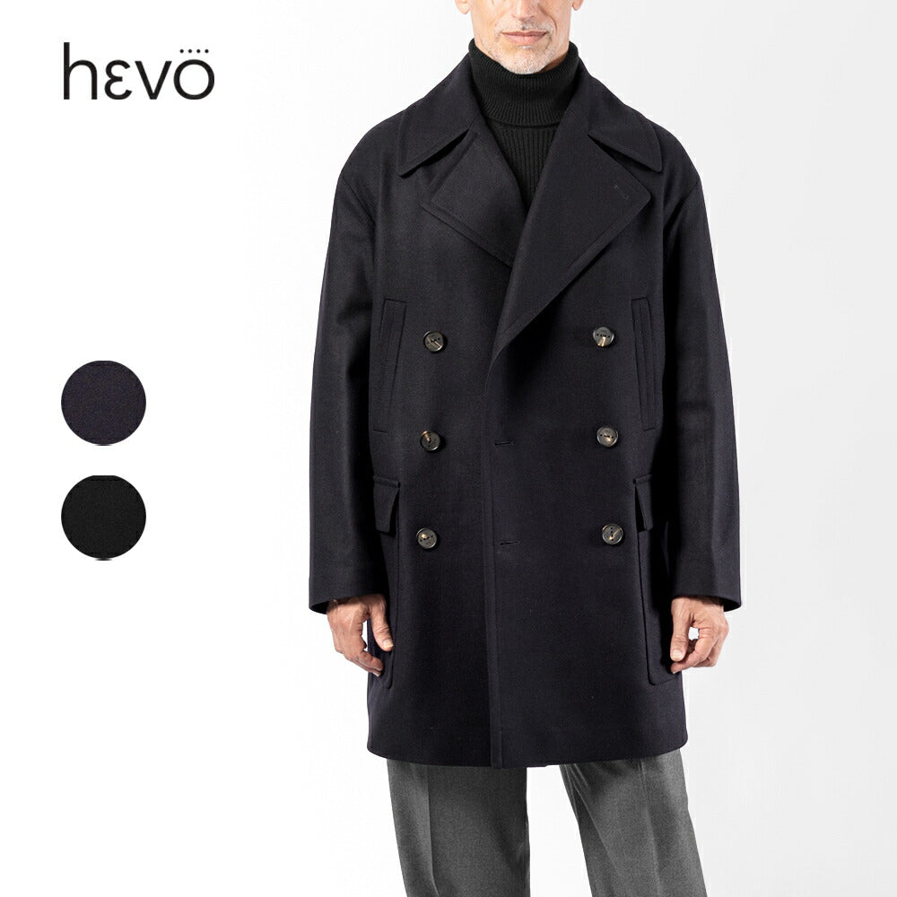 イーヴォ HEVO ライトメルトン ロングピーコート オーバーサイズ MONTEMESOLA