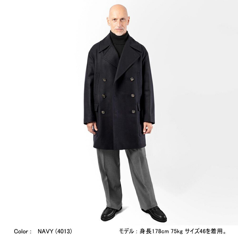 イーヴォ HEVO ライトメルトン ロングピーコート オーバーサイズ MONTEMESOLA