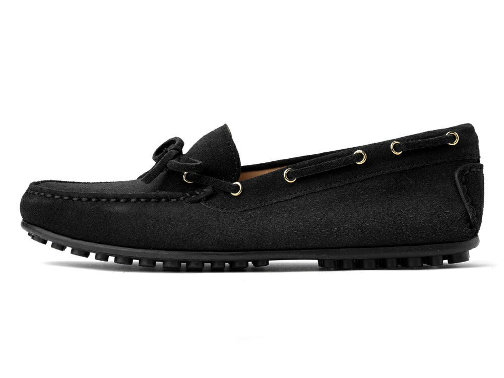 【返品不可】マノヴィエ トスカーネ MANOVIE TOSCANE ドライビングシューズ レディース LACCIO ブラック スエード モカシン モカシンシューズ フラット ぺたんこ靴 フラットシューズ カジュアル イタリア レディース靴 本革 軽量 歩きやすい 疲れない シンプル 柔らかい靴