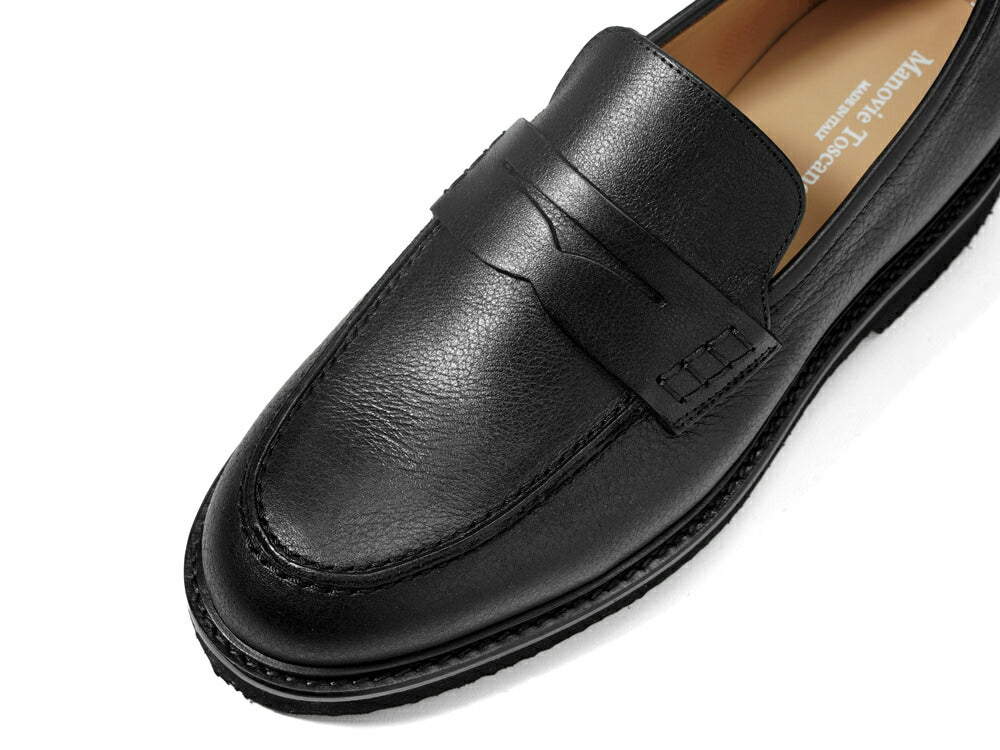 マノヴィエ トスカーネ MANOVIE TOSCANE コインローファー LORENZO PENNY レザー ブラック ブラウン 牛革 ローファー スリッポン メンズ カジュアル イタリア メンズ靴 本革 軽量 歩きやすい 疲れない シンプル 【送料無料】