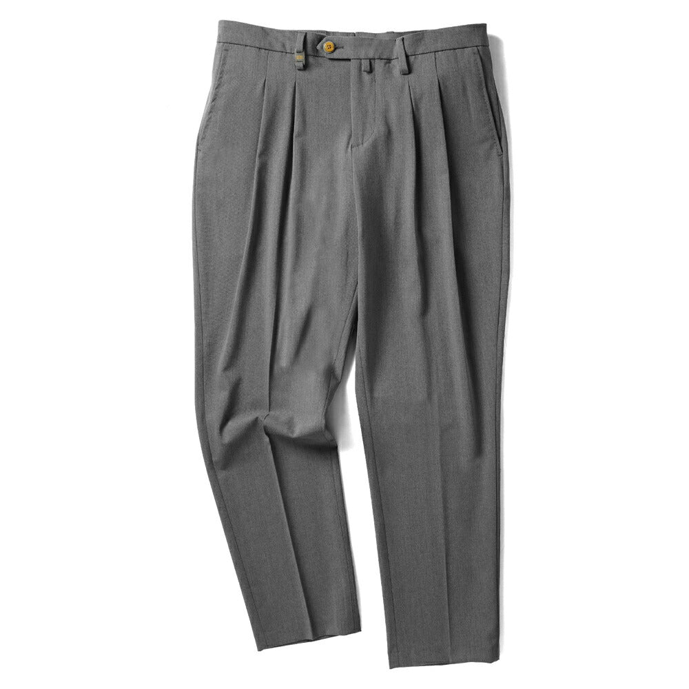 バルバッティ BARBATI スラックス 2プリーツ ツープリーツ P-OLIVER 225782 ストレッチ 25秋冬 ポリエステル テーパードパンツ スリムパンツ メンズ ズボン 紳士ズボン パンツ ブラック グレー ブラウン ベージュ