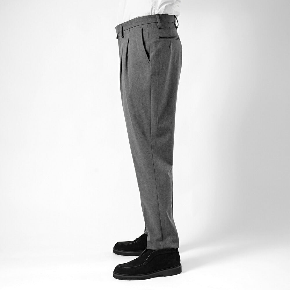 バルバッティ BARBATI スラックス 2プリーツ ツープリーツ P-OLIVER 225782 ストレッチ 25秋冬 ポリエステル テーパードパンツ スリムパンツ メンズ ズボン 紳士ズボン パンツ ブラック グレー ブラウン ベージュ