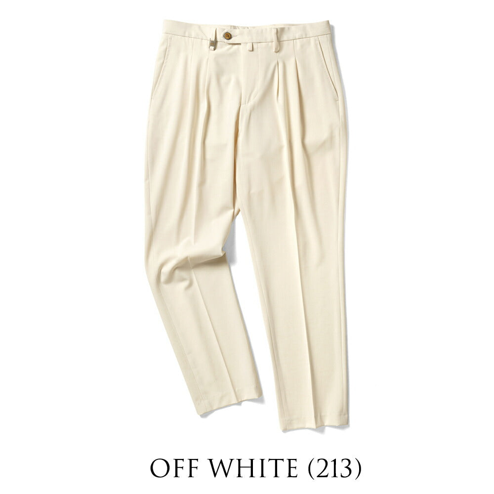 バルバッティ BARBATI スラックス 2プリーツ ツープリーツ P-OLIVER 225782 ストレッチ 25秋冬 ポリエステル テーパードパンツ スリムパンツ メンズ ズボン 紳士ズボン パンツ ブラック グレー ブラウン ベージュ