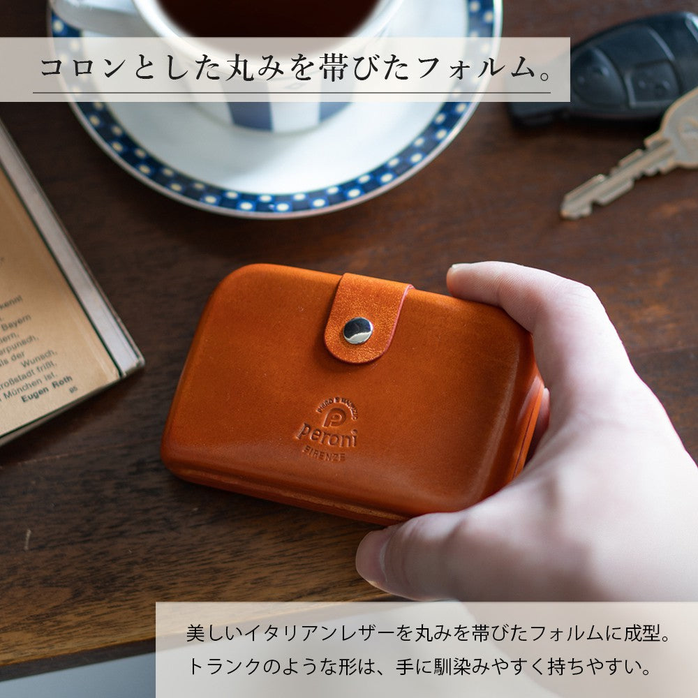 ペローニ PERONI FIRENZE ミニ財布 ミニウォレット グリーン ブラック レッド ネイビー オレンジ マスタード ボルドー ライトブルー ライトグリーン コインケース カードケース 札入れ 革 メンズ レディース イタリアンレザー 小さい財布 ブランド GIRAMONDO ジラモンド