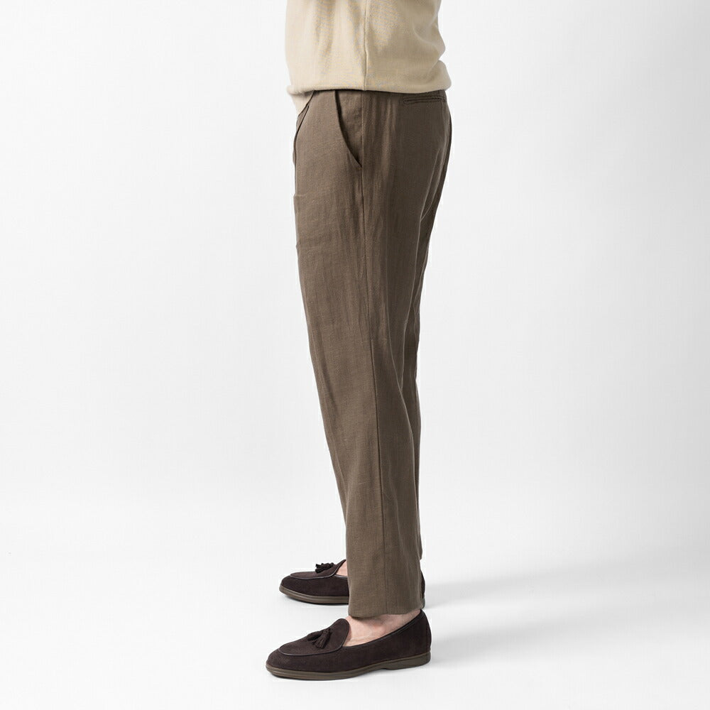 ベルネーゼミラノ BERNESE MILANO リネンパンツ ブルー ブラック ブラウン TLI57PA571BP25 リネンジャケット 25春夏 セットアップ対応 メンズ カジュアル ブランド イタリア