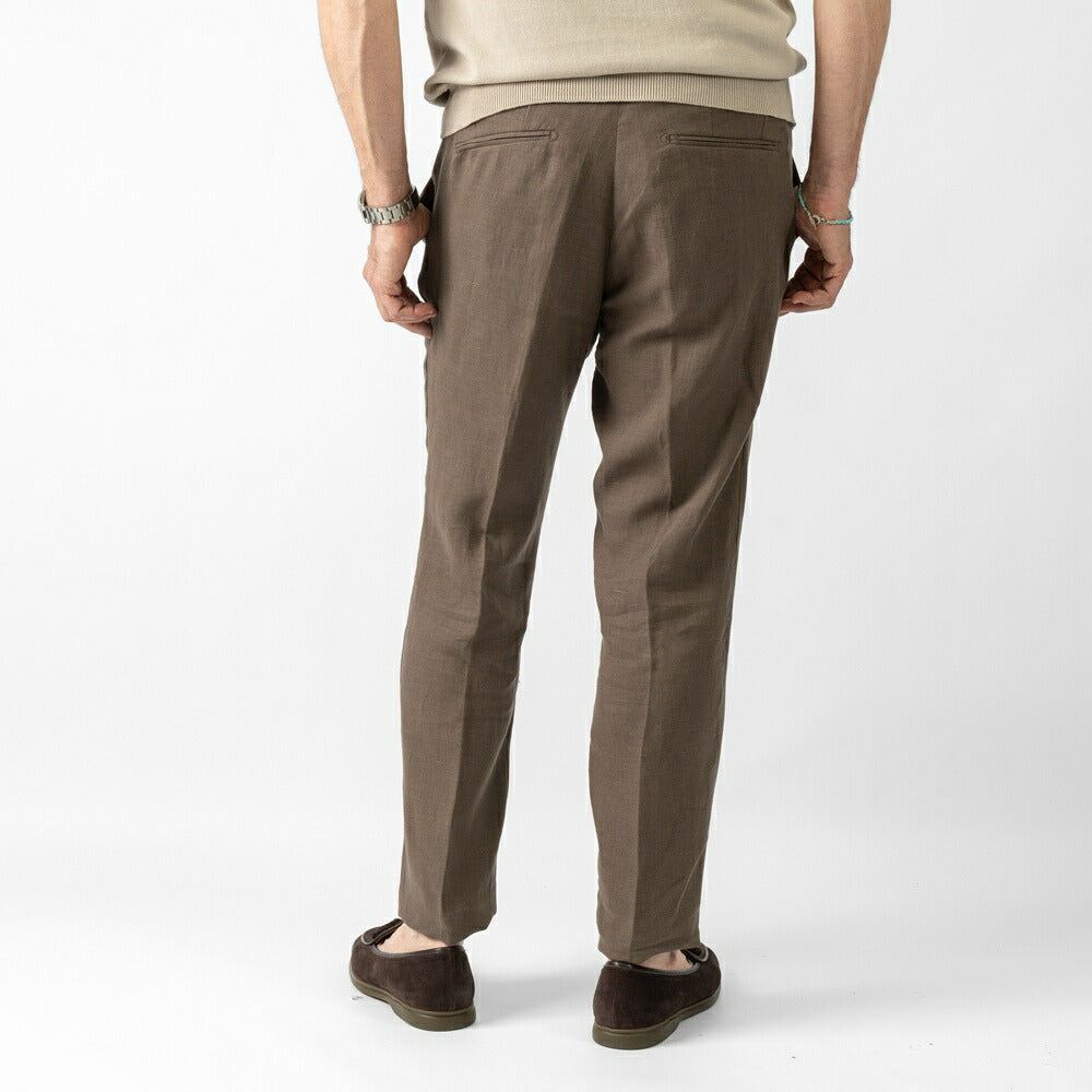 ベルネーゼミラノ BERNESE MILANO リネンパンツ ブルー ブラック ブラウン TLI57PA571BP25 リネンジャケット 25春夏 セットアップ対応 メンズ カジュアル ブランド イタリア