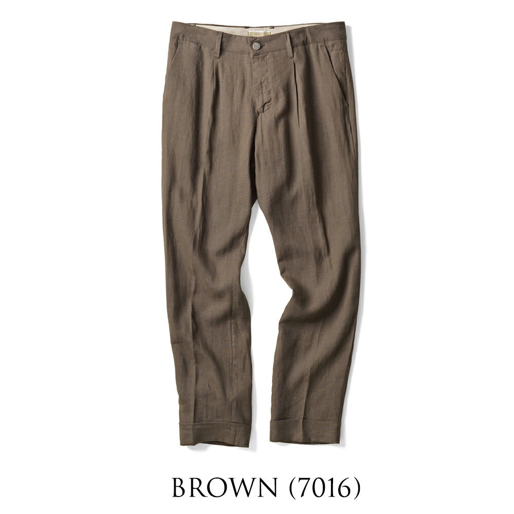 ベルネーゼミラノ BERNESE MILANO リネンパンツ ブルー ブラック ブラウン TLI57PA571BP25 リネンジャケット 25春夏 セットアップ対応 メンズ カジュアル ブランド イタリア