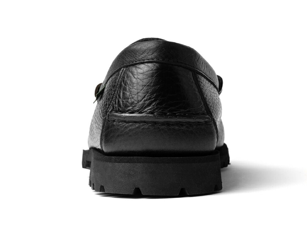 パラブーツ PARABOOT CORAUX / RAID コロー コインローファー ブラック シボ革 NOIRE-FOUL NOIR コマンドソール モカシン ローファー 183332 デッキシューズ スリッポン メンズ革靴 高品質 メンズ ブランド 履き心地 紳士靴 カジュアル 革靴