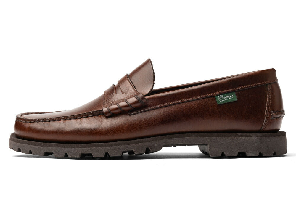 パラブーツ PARABOOT CORAUX / RAID コロー コインローファー ブラウン MARRON-LIS AMERICA モカシン ローファー 183303 デッキシューズ スリッポン コマンドソール メンズ革靴 高品質 メンズ ブランド 履き心地 紳士靴 カジュアル 革靴