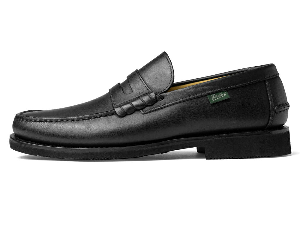パラブーツ PARABOOT BRIGHTON / AIR ブライトン コインローファー ブラック NOIRE-LIS NOIR モカシン ローファー 162312 デッキシューズ スリッポン メンズ革靴 高品質 メンズ ブランド 履き心地 紳士靴 カジュアル 革靴