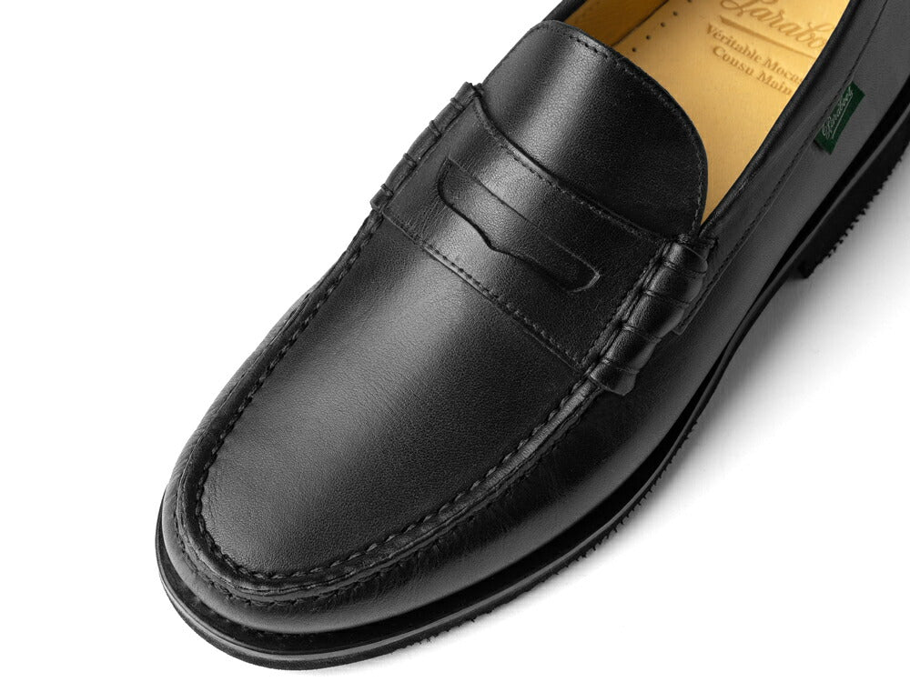 パラブーツ PARABOOT BRIGHTON / AIR ブライトン コインローファー ブラック NOIRE-LIS NOIR モカシン ローファー 162312 デッキシューズ スリッポン メンズ革靴 高品質 メンズ ブランド 履き心地 紳士靴 カジュアル 革靴