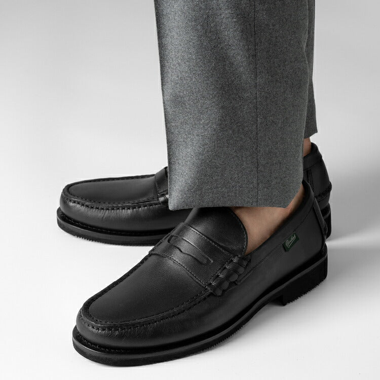 パラブーツ PARABOOT BRIGHTON / AIR ブライトン コインローファー ブラック NOIRE-LIS NOIR モカシン ローファー 162312 デッキシューズ スリッポン メンズ革靴 高品質 メンズ ブランド 履き心地 紳士靴 カジュアル 革靴