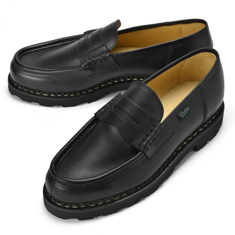 【大きいサイズ特価】パラブーツ PARABOOT ランス REIMS ブラック LIS-NOIR カーフ ローファー ノルウィージャン製法 メンズ ビジネスシューズ メンズ革靴 高品質 メンズ ブランド 履き心地 紳士靴 ドレスシューズ メンズビジネスシューズ 黒 カジュアル