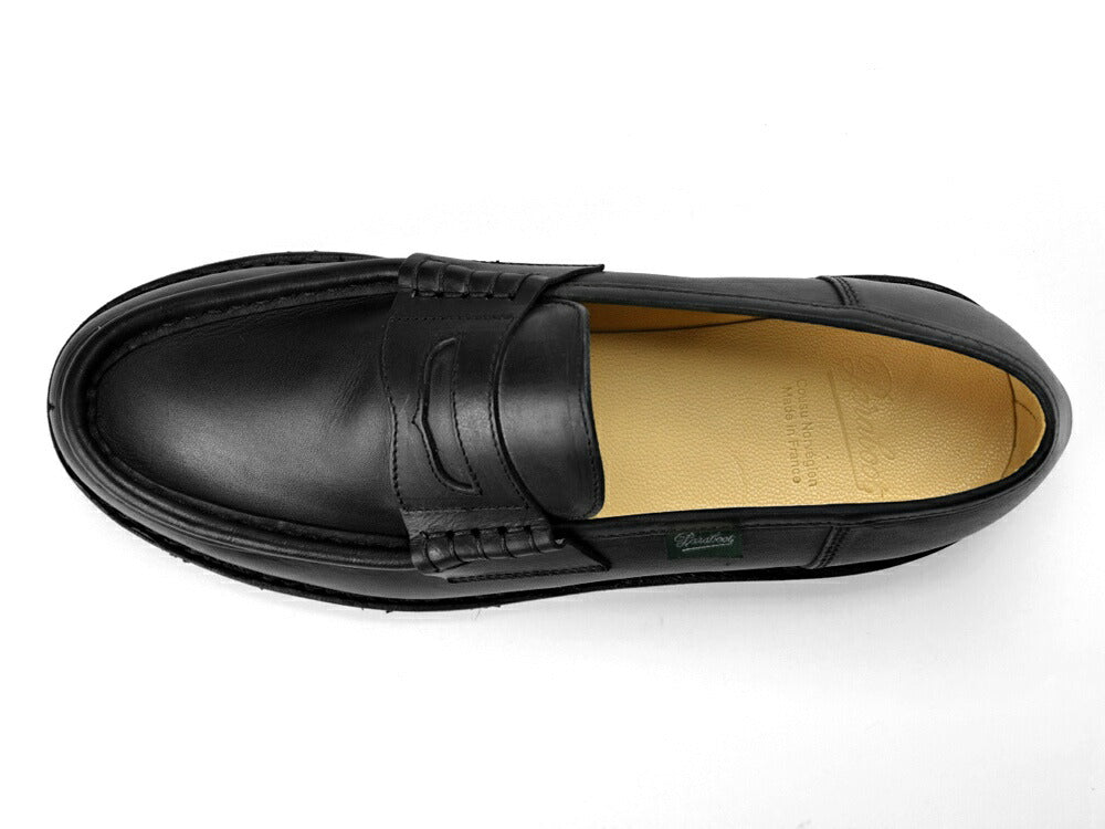 【大きいサイズ特価】パラブーツ PARABOOT ランス REIMS ブラック LIS-NOIR カーフ ローファー ノルウィージャン製法 メンズ ビジネスシューズ メンズ革靴 高品質 メンズ ブランド 履き心地 紳士靴 ドレスシューズ メンズビジネスシューズ 黒 カジュアル