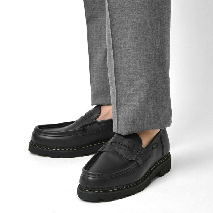 パラブーツ PARABOOT ランス REIMS ブラック LIS-NOIR カーフ ローファー ノルウィージャン製法 メンズ ビジネスシューズ メンズ革靴 高品質 メンズ ブランド 履き心地 紳士靴 ドレスシューズ メンズビジネスシューズ 黒 カジュアル