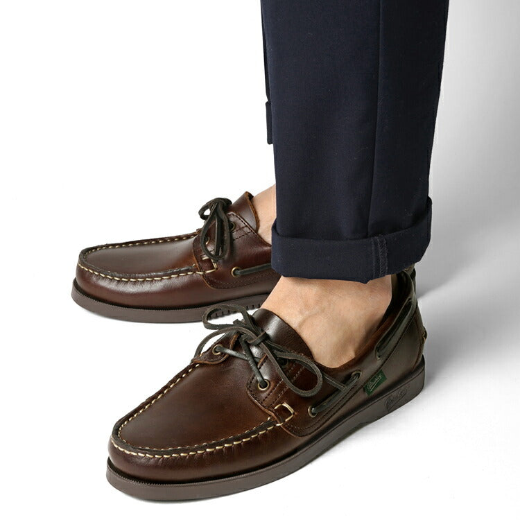 パラブーツ PARABOOT バース BARTH MARINE デッキシューズ ブラウン MARRON AMERICA 780001 モカシン オイルドレザー ラバーソール スリッポン 革靴 メンズ インポート