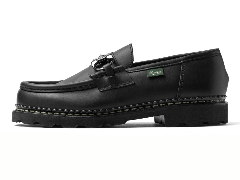 パラブーツ PARABOOT ランス モル REIMS MORS ビットローファー ブラック LIS-NOIR 202715 モカシン ビット カーフ ローファー オイルドレザー ラバーソール Paraboot ノルウィージャン製法 メンズ ビジネスシューズ 革靴 ブランド ドレスシューズ 黒