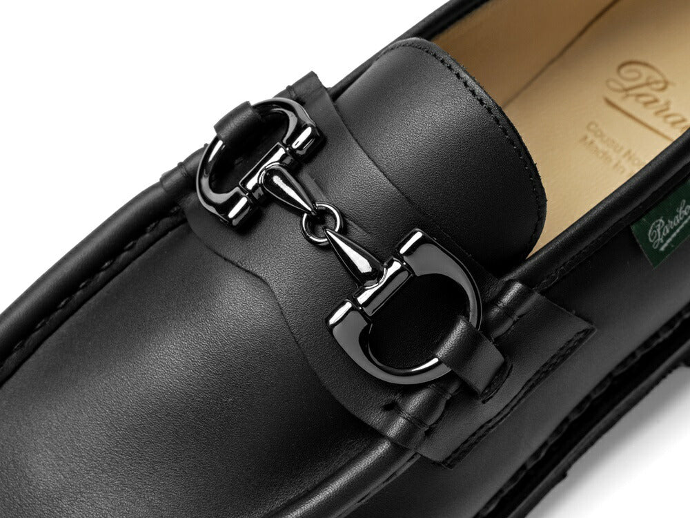 パラブーツ PARABOOT ランス モル REIMS MORS ビットローファー ブラック LIS-NOIR 202715 モカシン ビット カーフ ローファー オイルドレザー ラバーソール Paraboot ノルウィージャン製法 メンズ ビジネスシューズ 革靴 ブランド ドレスシューズ 黒