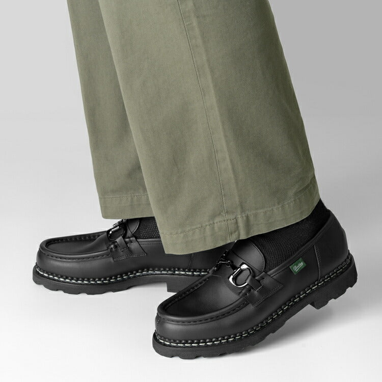 パラブーツ PARABOOT ランス モル REIMS MORS ビットローファー ブラック LIS-NOIR 202715 モカシン ビット カーフ ローファー オイルドレザー ラバーソール Paraboot ノルウィージャン製法 メンズ ビジネスシューズ 革靴 ブランド ドレスシューズ 黒