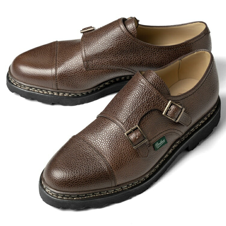 パラブーツ PARABOOT ウィリアム WILLIAM ブラウン GR EBENE 981435 ダブルモンクストラップ グレインレザー ノルウィージャン製法【ドレスシューズ 革靴 ビジネスシューズ メンズ インポート】