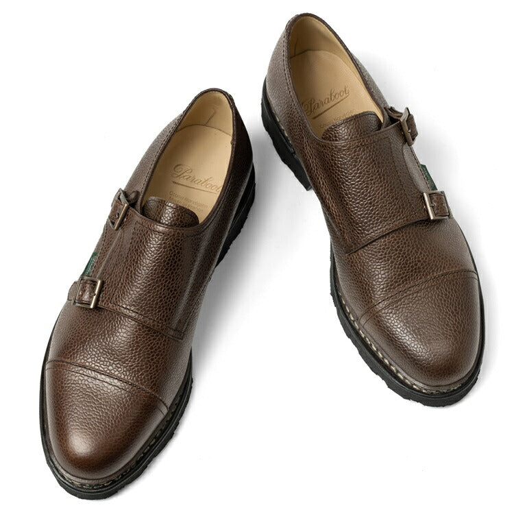 パラブーツ PARABOOT ウィリアム WILLIAM ブラウン GR EBENE 981435 ダブルモンクストラップ グレインレザー ノルウィージャン製法【ドレスシューズ 革靴 ビジネスシューズ メンズ インポート】
