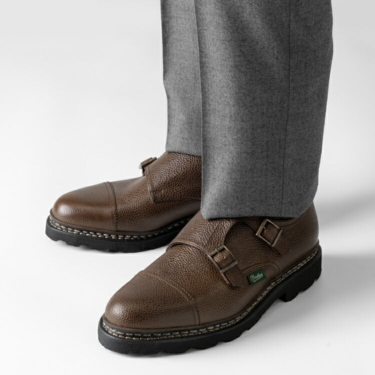 パラブーツ PARABOOT ウィリアム WILLIAM ブラウン GR EBENE 981435 ダブルモンクストラップ グレインレザー ノルウィージャン製法【ドレスシューズ 革靴 ビジネスシューズ メンズ インポート】