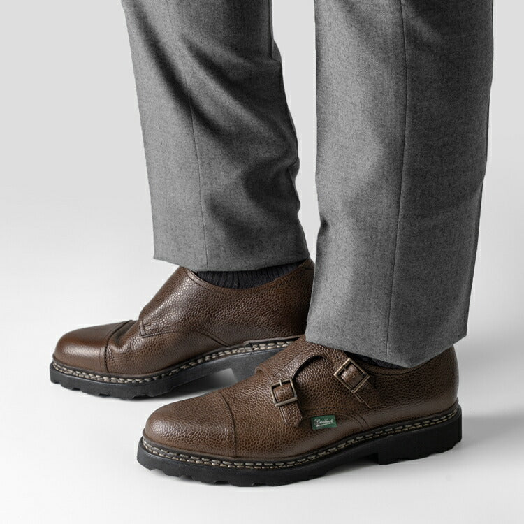 パラブーツ PARABOOT ウィリアム WILLIAM ブラウン GR EBENE 981435 ダブルモンクストラップ グレインレザー ノルウィージャン製法【ドレスシューズ 革靴 ビジネスシューズ メンズ インポート】